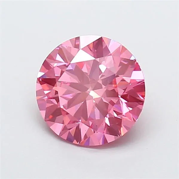 2.09ct Round Lab Grown Diamond (Colour Fancy Vivid Pink, Clarity VS2, Cut ID, IGI Certified)