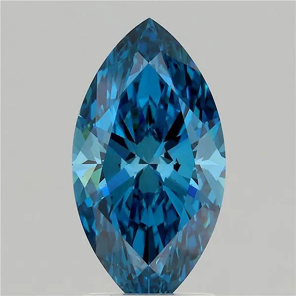 2.10ct Marquise Lab Grown Diamond (Colour Fancy Vivid Blue, Clarity VS1, IGI Certified)
