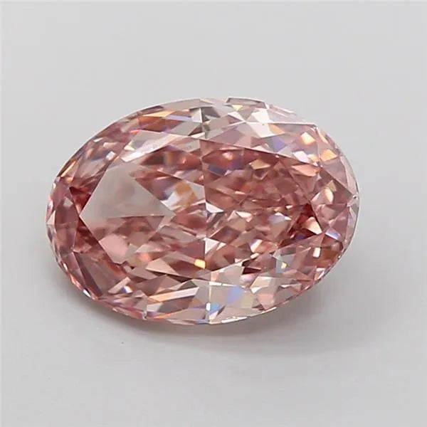 2.10ct Oval Lab Grown Diamond (Colour Fancy Light Pink Brown, Clarity VVS2, IGI Certified)
