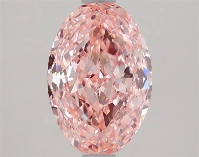 2.10ct Oval Lab Grown Diamond (Colour Fancy Vivid Pink, Clarity VVS2, IGI Certified)