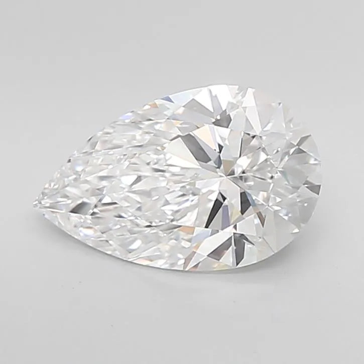 2.10ct Pear Lab Grown Diamond (Colour D, Clarity IF, Cut EX, IGI Certified)