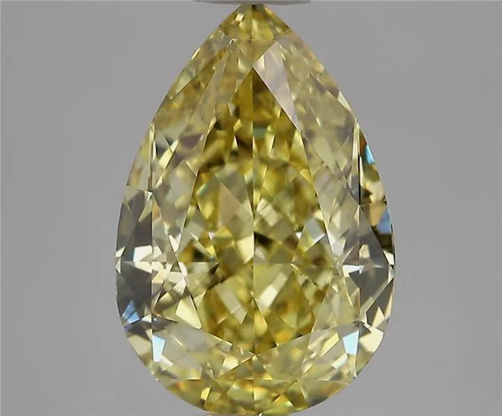 2.10ct Pear Lab Grown Diamond (Colour Fancy Intense Yellow, Clarity VS2, IGI Certified)