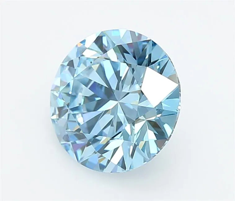 2.10ct Round Lab Grown Diamond (Colour Fancy Intense Blue, Clarity VVS1, Cut ID, IGI Certified)