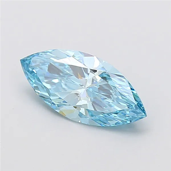 2.11ct Marquise Lab Grown Diamond (Colour Fancy Vivid Blue, Clarity VVS2, IGI Certified)