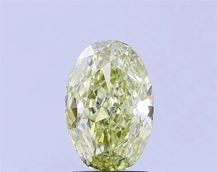 2.12ct Oval Lab Grown Diamond (Colour Fancy Yellow, Clarity VS1, IGI Certified)
