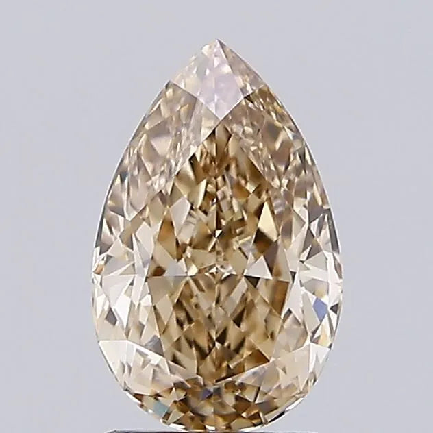 2.12ct Pear Lab Grown Diamond (Colour Fancy Light Brown, Clarity VVS2, IGI Certified)