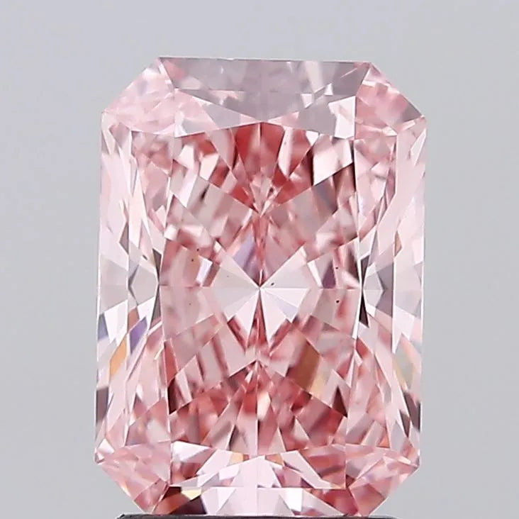 2.13ct Radiant Lab Grown Diamond (Colour Fancy Vivid Pink, Clarity VS1, IGI Certified)