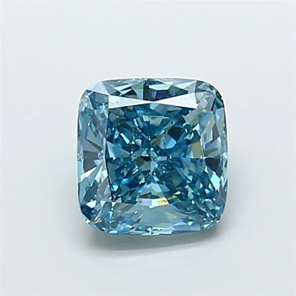 2.14ct Cushion modified Lab Grown Diamond (Colour Fancy Vivid Blue, Clarity VS1, IGI Certified)
