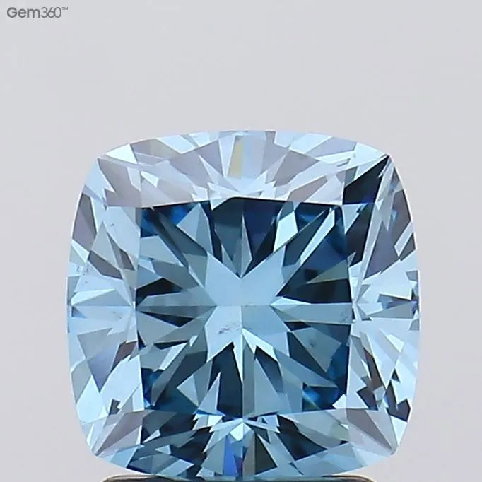 2.14ct Cushion modified Lab Grown Diamond (Colour Fancy Vivid Blue, Clarity VS2, IGI Certified)