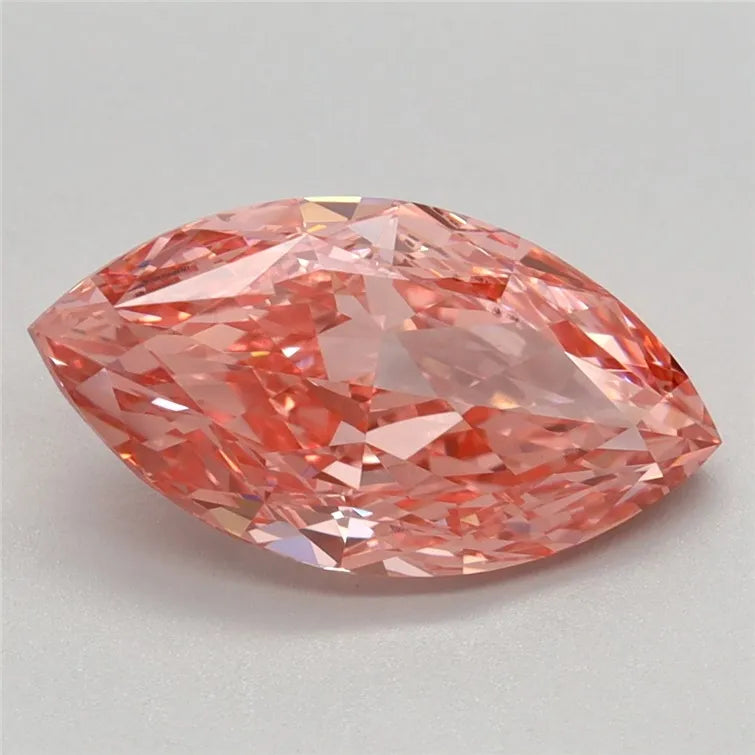 2.14ct Marquise Lab Grown Diamond (Colour Fancy Vivid Pink, Clarity VVS2, IGI Certified)