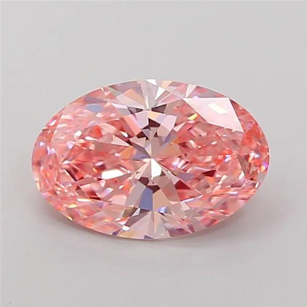 2.14ct Oval Lab Grown Diamond (Colour Fancy Vivid Pink, Clarity VVS2, IGI Certified)