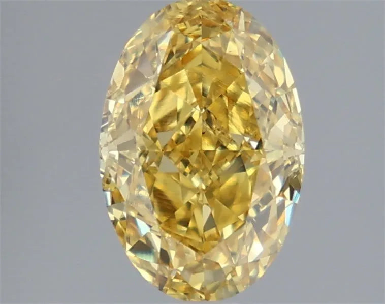2.14ct Oval Lab Grown Diamond (Colour Fancy Vivid Yellow, Clarity VS2, IGI Certified)