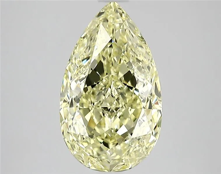 2.14ct Pear Natural Diamond (Colour Fancy Light Yellow, Clarity IF, Cut EX, GIA Certified)