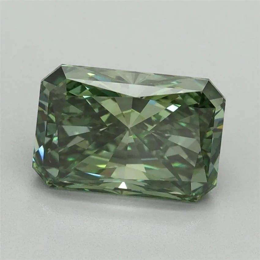 2.14ct Radiant Lab Grown Diamond (Colour Fancy Vivid Green, Clarity VS2, IGI Certified)