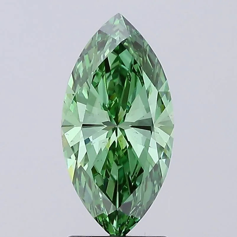 2.15ct Marquise Lab Grown Diamond (Colour Fancy Vivid Green, Clarity VS1, IGI Certified)