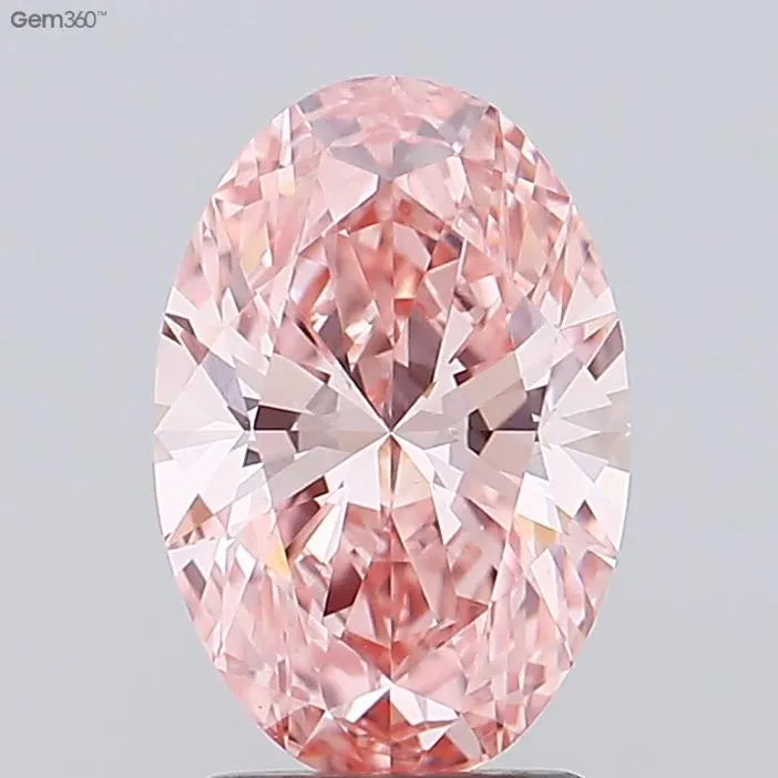 2.15ct Oval Lab Grown Diamond (Colour Fancy Vivid Pink, Clarity VVS2, IGI Certified)
