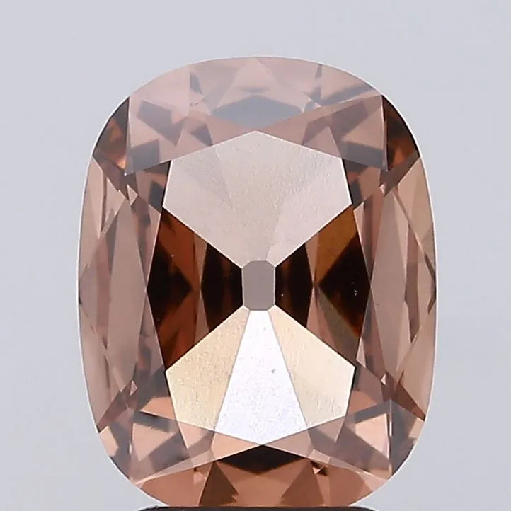 2.17ct Cushion Lab Grown Diamond (Colour Fancy Pinkish Brown, Clarity VS1, IGI Certified)