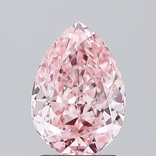 2.17ct Pear Lab Grown Diamond (Colour Fancy Vivid Pink, Clarity VS1, Cut GD, IGI Certified)