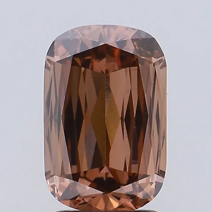 2.18ct Cushion modified Lab Grown Diamond (Colour Fancy Brown, Clarity VS1, IGI Certified)