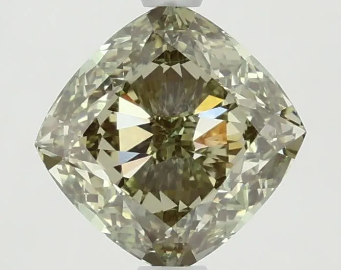 2.19ct Cushion brilliant Lab Grown Diamond (Colour Fancy Vivid Green, Clarity VS1, Uncertified)