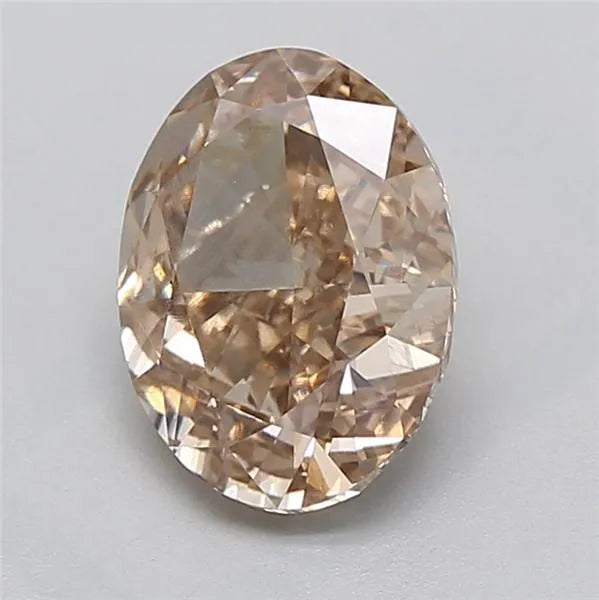 2.19ct Oval Lab Grown Diamond (Colour Fancy Light Brown, Clarity VVS2, IGI Certified)