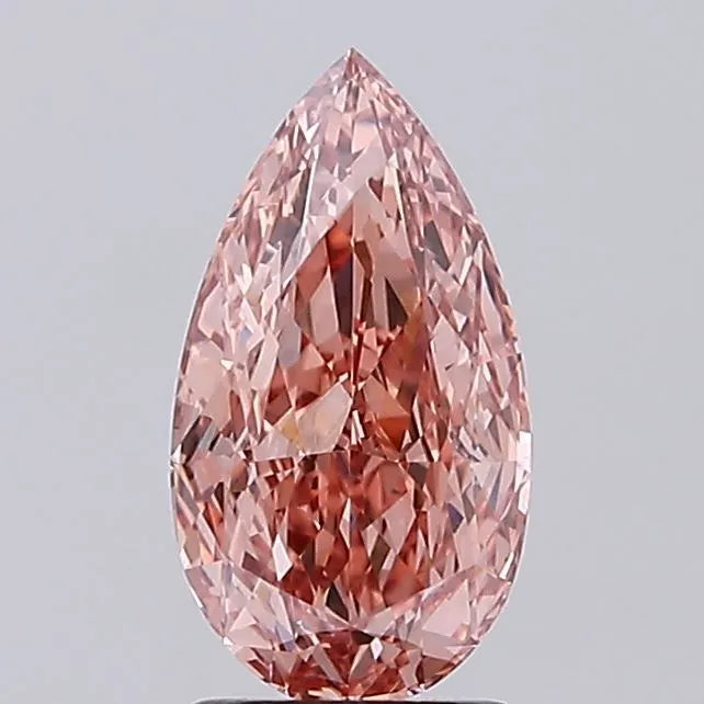2.19ct Pear Lab Grown Diamond (Colour Fancy Pinkish Brown, Clarity VVS2, IGI Certified)