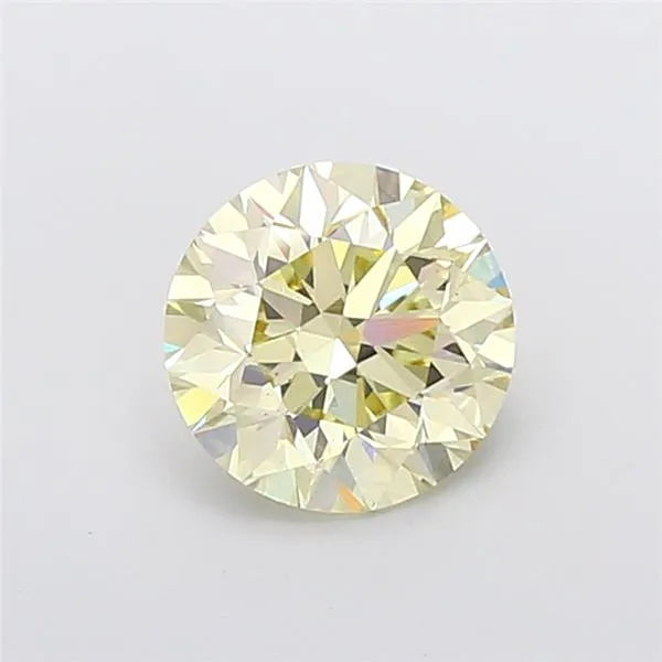 2.19ct Round Lab Grown Diamond (Colour Fancy Light Yellow, Clarity VS2, Cut VG, IGI Certified)