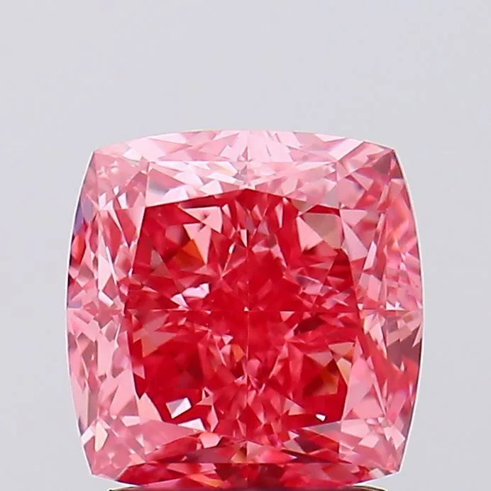 2.20ct Cushion modified Lab Grown Diamond (Colour Fancy Vivid Pink, Clarity VS1, IGI Certified)