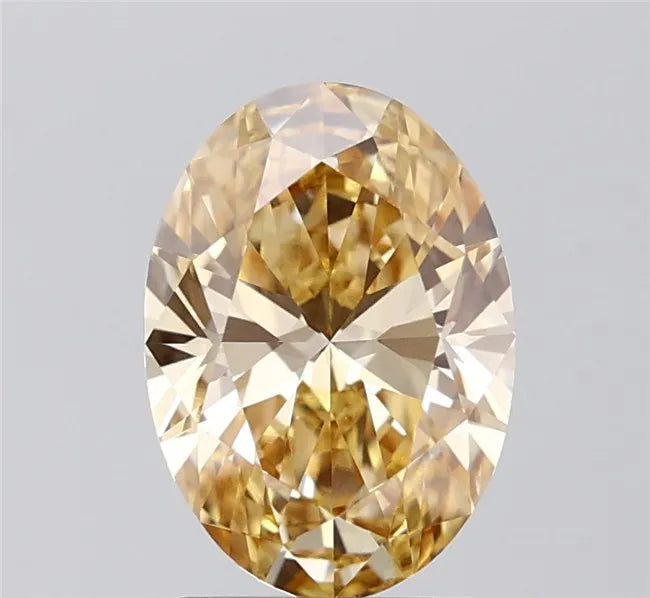 2.20ct Oval Lab Grown Diamond (Colour Fancy Intense Yellow, Clarity VVS2, IGI Certified)