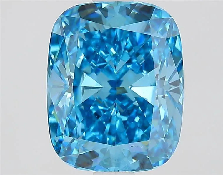 2.21ct Cushion modified Lab Grown Diamond (Colour Fancy Vivid Blue, Clarity VS1, IGI Certified)