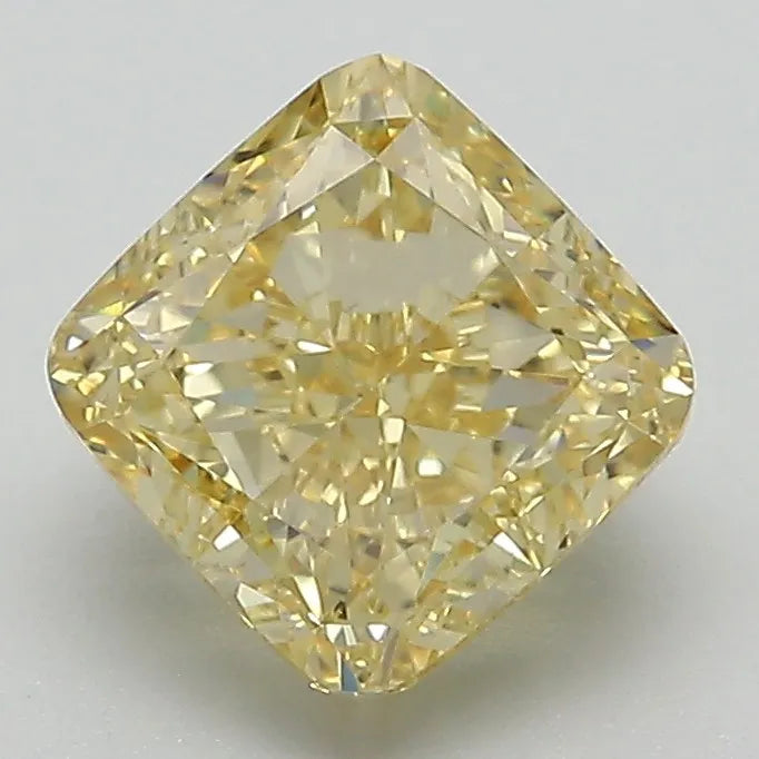 2.22ct Cushion modified Lab Grown Diamond (Colour Fancy Intense Yellow, Clarity VS1, IGI Certified)