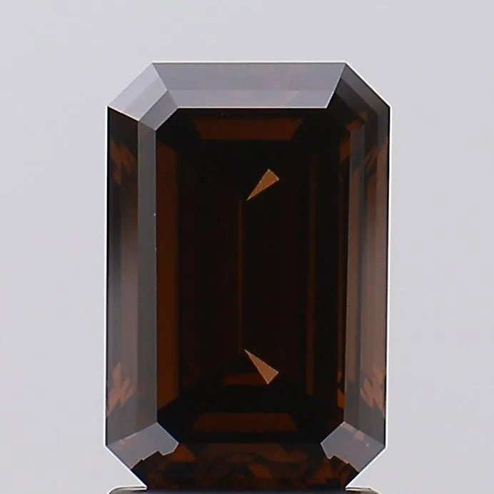 2.22ct Emerald Lab Grown Diamond (Colour Fancy Deep Brown, Clarity VS1, IGI Certified)
