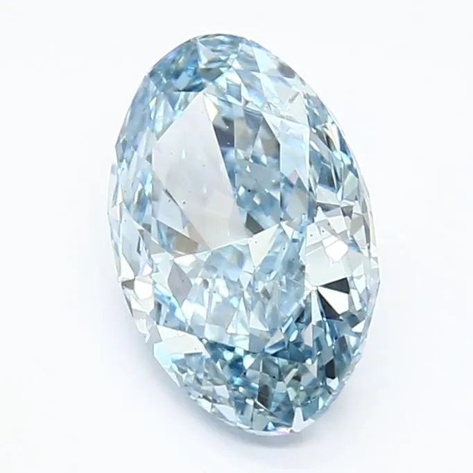 2.23ct Oval Lab Grown Diamond (Colour Fancy Vivid Blue, Clarity VS2, IGI Certified)