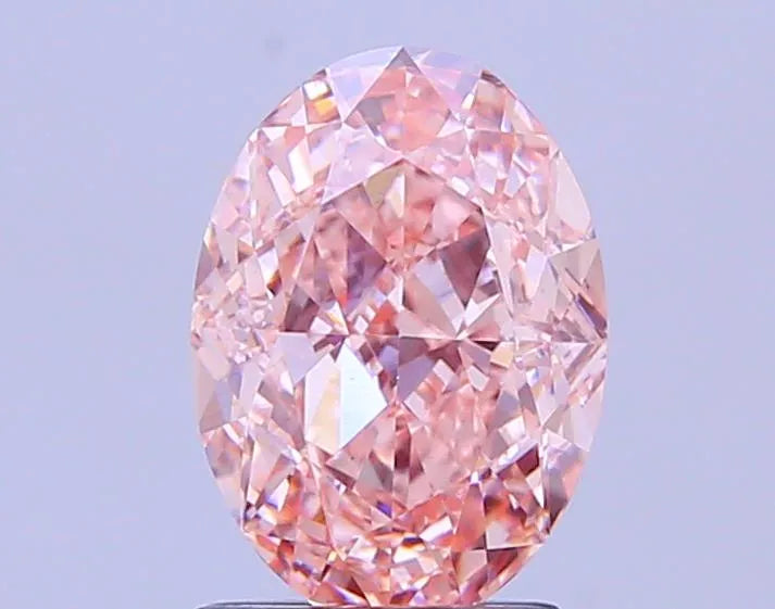 2.24ct Oval Lab Grown Diamond (Colour Fancy Vivid Pink, Clarity VS2, IGI Certified)