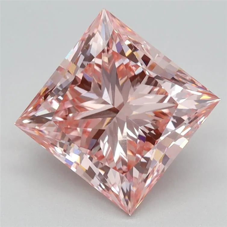 2.24ct Princess Lab Grown Diamond (Colour Fancy Vivid Pink, Clarity VVS2, IGI Certified)