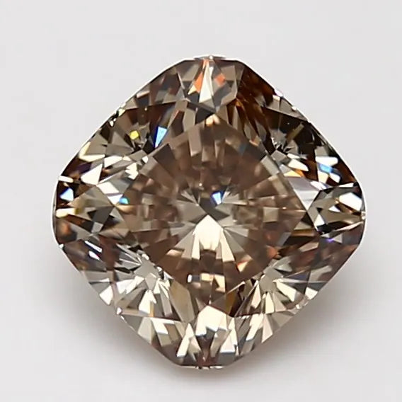 2.25ct Cushion brilliant Natural Diamond (Colour Fancy Dark Brown, Clarity VVS2, GIA Certified)