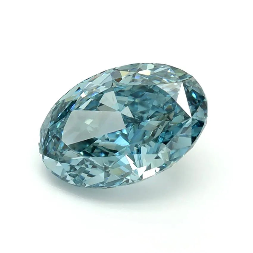 2.25ct Oval Lab Grown Diamond (Colour Fancy Vivid Blue, Clarity VVS2, IGI Certified)