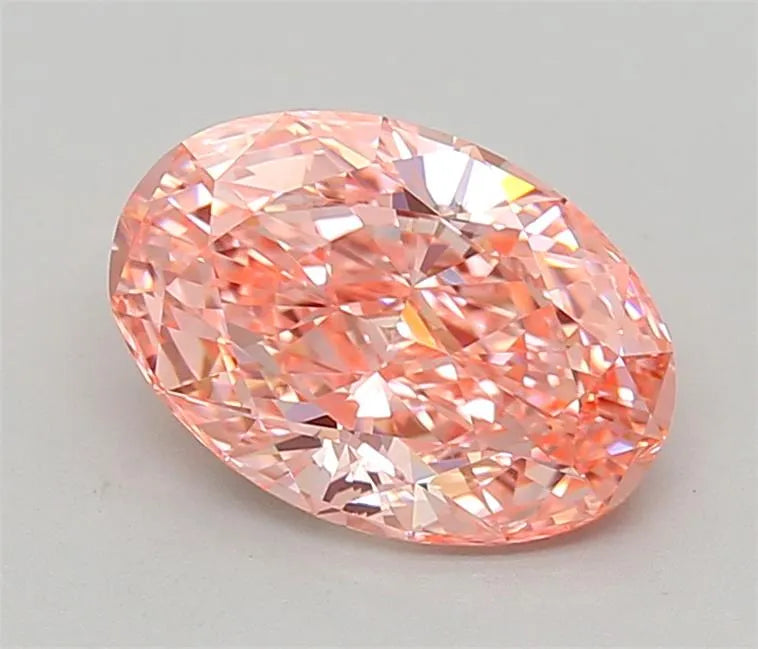 2.25ct Oval Lab Grown Diamond (Colour Fancy Vivid Pink, Clarity VVS2, IGI Certified)