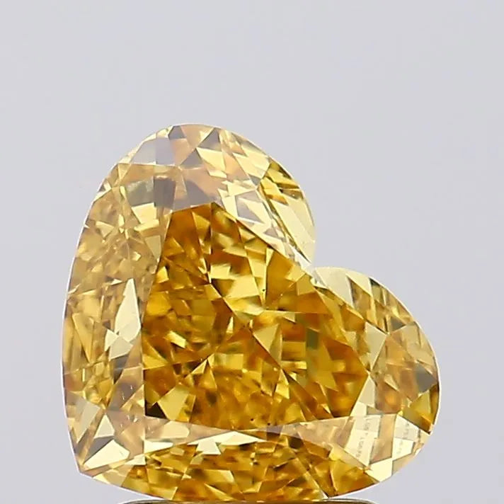 2.26ct Heart Lab Grown Diamond (Colour Fancy Vivid Yellow, Clarity VS1, IGI Certified)