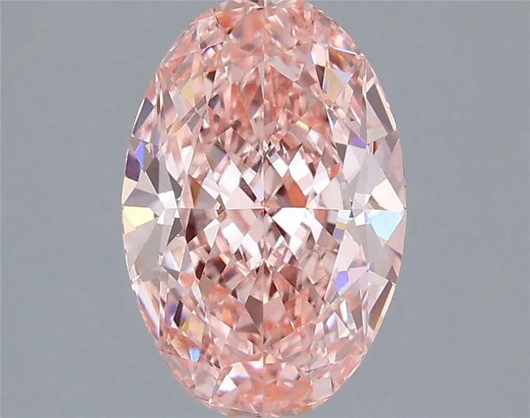 2.26ct Oval Lab Grown Diamond (Colour Fancy Vivid Pink, Clarity VVS1, IGI Certified)
