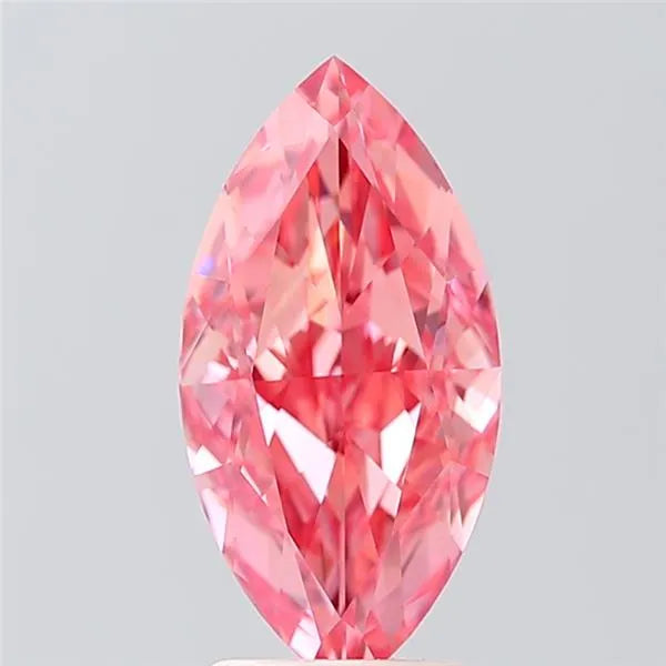 2.27ct Marquise Lab Grown Diamond (Colour Fancy Vivid Pink, Clarity VVS2, IGI Certified)