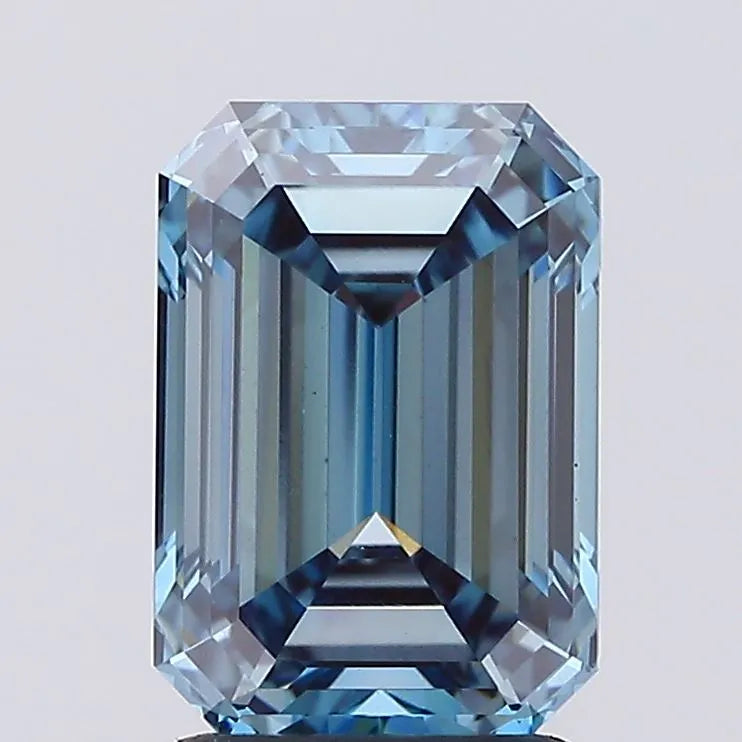 2.28ct Emerald Lab Grown Diamond (Colour Fancy Intense Blue, Clarity VVS2, IGI Certified)