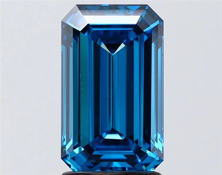 2.29ct Emerald Lab Grown Diamond (Colour Fancy Vivid Blue, Clarity VS1, IGI Certified)