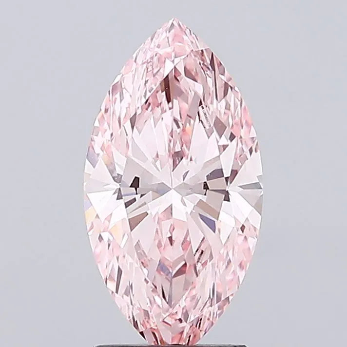 2.29ct Marquise Lab Grown Diamond (Colour Fancy Vivid Pink, Clarity VVS1, IGI Certified)