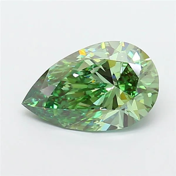 2.32ct Pear Lab Grown Diamond (Colour Fancy Vivid Green, Clarity VVS2, IGI Certified)