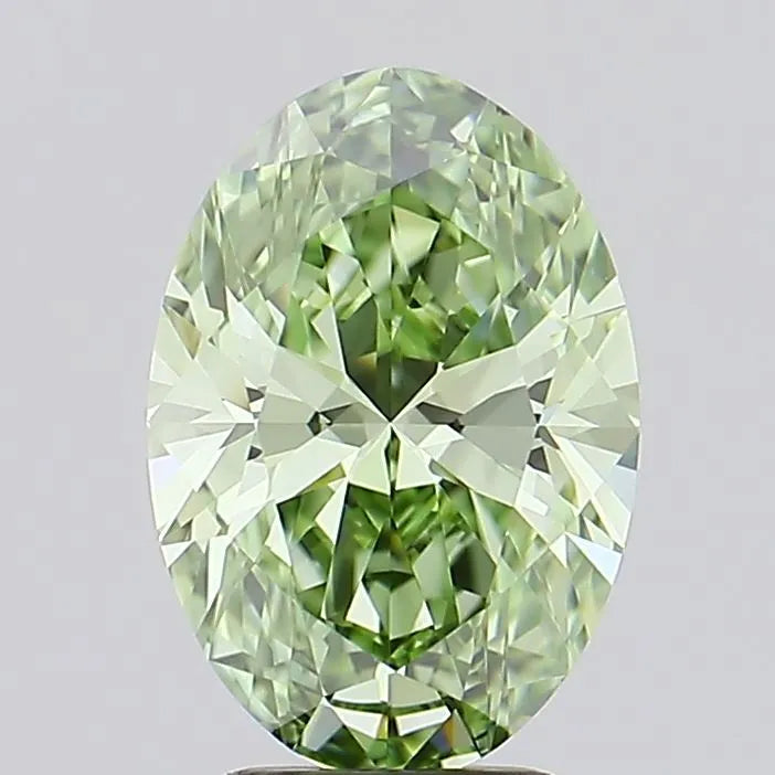 2.33ct Oval Lab Grown Diamond (Colour Fancy Vivid Green, Clarity VVS1, IGI Certified)