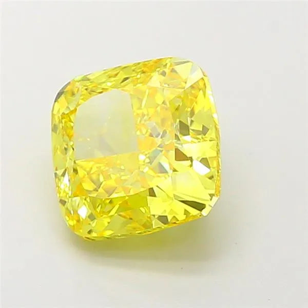 2.34ct Cushion modified Lab Grown Diamond (Colour Fancy Vivid Yellow, Clarity IF, IGI Certified)
