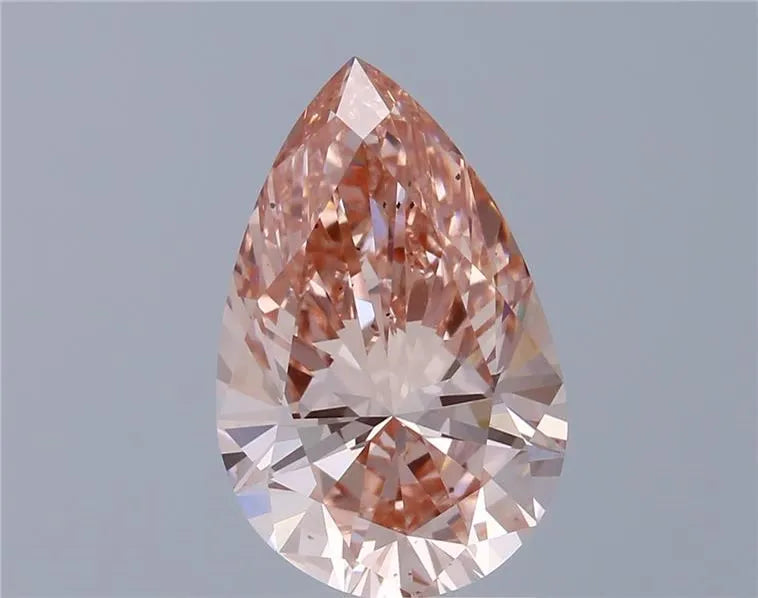 2.34ct Pear Lab Grown Diamond (Colour Fancy Vivid Pink, Clarity VS2, IGI Certified)
