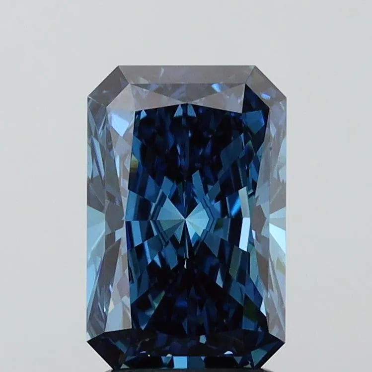 2.35ct Radiant Lab Grown Diamond (Colour Fancy Deep Blue, Clarity VS1, IGI Certified)