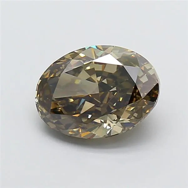 2.37ct Oval Lab Grown Diamond (Colour Fancy Yellowish Gray, Clarity VVS2, IGI Certified)